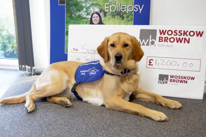 Support Dogs with £1200 donation from Wosskow Brown